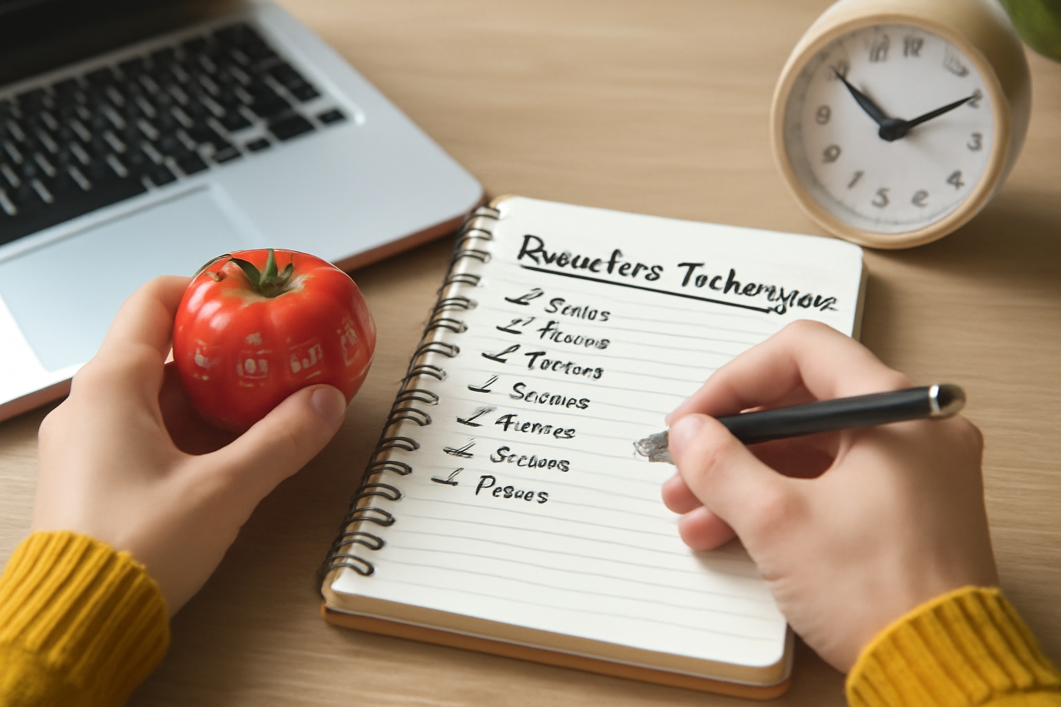Timer demonstrating the Pomodoro technique for productivity